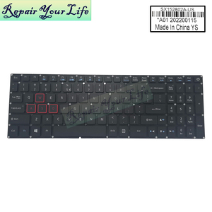 แป้นพิมพ์แล็ปท็อปแบ็คไลท์แบบ US Ru สำหรับ <span class=keywords><strong>ACER</strong></span> <span class=keywords><strong>Predator</strong></span> <span class=keywords><strong>Helios</strong></span> <span class=keywords><strong>300</strong></span> <span class=keywords><strong>G3</strong></span>-571 <span class=keywords><strong>G3</strong></span>-572 VX15 N17C1 VX5-591แป้นพิมพ์ SX152802A-US ใหม่ - Product Image 2