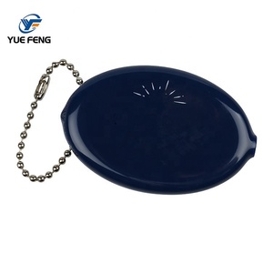 Mini bolsa de moedas de plástico transparente, bolsa redonda oval de plástico de pvc para presente
