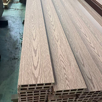 Plancher en composite bois-plastique (WPC) pour extérieur, aspect bois grainé, gris noir, imperméable, pour terrasse, décoration extérieure