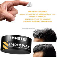 Cera para Peinar el Cabello para Hombre Immetee Spider Wax de Marca Privada, Cera en Polvo de Fijación Fuerte y Brillo, Pomada Profesional para Uso en Barberías y Salones de Belleza