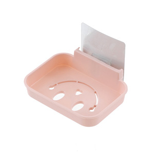 Porte-savon mural rectangulaire en PP, porte-savon drainable avec design visage souriant pour le rangement dans la salle de bain - Product Image 5