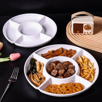 Plateaux à neuf compartiments biodégradables pour emballage alimentaire et plats jetables personnalisés en papier pour le camping (bagasse de canne à sucre)