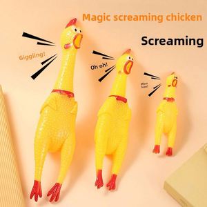 Pollo chillón y desesperado que emite sonidos, alivia el aburrimiento y el estrés, juguete creativo para mascotas, de vinilo - Product Image 3