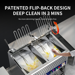 <span class=keywords><strong>Friteuse</strong></span> électrique de luxe de 40 litres pour les filets de poulet et les hamburgers - <span class=keywords><strong>Friteuse</strong></span> électrique haute puissance - Product Image 3