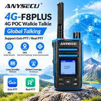 Radio réseau 4G PoC Anysecu F8 Plus avec GPS, plateforme RealPTT, distance de communication illimitée pour la sécurité et la logistique