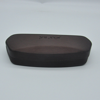 Étui à lunettes rigide en cuir PU mat, boîte de rangement portable pour lunettes avec logo en relief, logo personnalisé pour la vente en gros d'optique