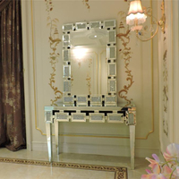 Meuble miroir de haute qualité, nouveau design, vente chaude, table console miroir, vente directe d'usine, nouveau design, décoration de salon