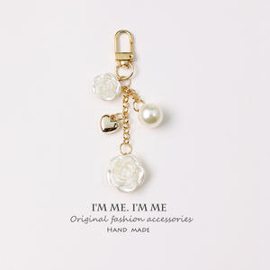 Al por mayor: Correa para teléfono con flor de rosa y llavero USB, colgante de jade de la suerte antipérdida, bonito amuleto para teléfono móvil y accesorio para llavero - Product Image 3