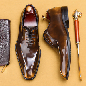Zapatos Oxford Formales de Negocios para Hombre, de Cuero Genuino de Alta Calidad, con Función de Aumento de Altura - Product Image 1