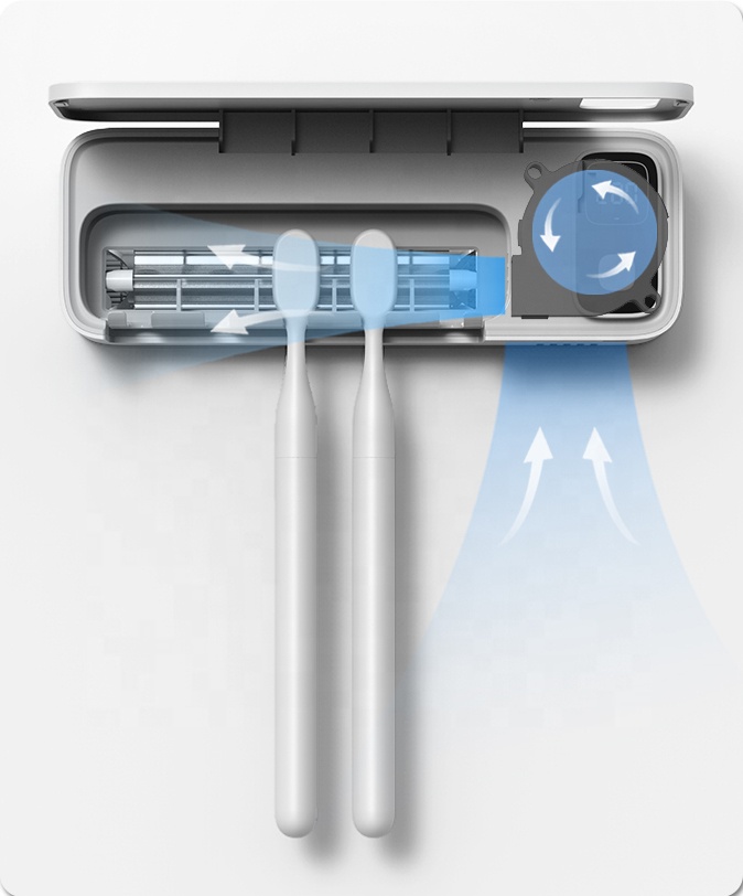 Trending 3-Speed Mode Toothbrush Storage & Sterilizer Box UVC Light Toothbrush Sanitizer Holder