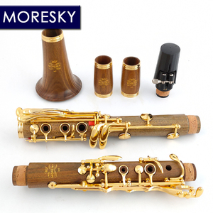 MORESKY Clarinette en bois de Cocobolo/Guatemala, plaqué nickel argenté, 17 clés, personnalisable M9GU - Product Image 2