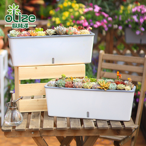 New Styles PP Flower <strong>Pot</strong> Plastic Gardening Planter Vegetable <strong>Rectangle</strong> <strong>Plant</strong> <strong>Pots</strong> - Product Image 5