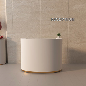 Piccolo banco di accoglienza dipinto moderno semplice banco di benvenuto per la sala espositiva servizio di registratore di cassa per negozi di abbigliamento - Product Image 2