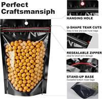 Pochette à fermeture éclair en composite laminé transparent avec fenêtre, impression personnalisée, gaufrée, de qualité alimentaire, pour emballage de noix mélangées, fruits secs et snacks