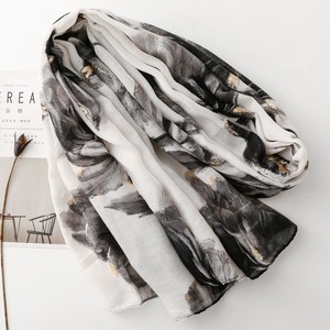 Hot Sale Spring Summer Tie-<b>dye</b> Chiffon Printing Scarf Bubble Chiffon <b>Material</b> Gradient Color Pearl Chiffon Long Scarf - Product Image 3