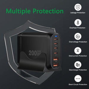 <span class=keywords><strong>Cargador</strong></span> GaN de <span class=keywords><strong>200W</strong></span>, Estación de Carga USB C de Pared, Carga Rápida PD para iPhone, Samsung, <span class=keywords><strong>Xiaomi</strong></span>, Producto Más Vendido en Amazon - Product Image 3