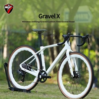 Roue de vélo tout-terrain GRAVEL-X Melon pour 13 vitesses, freinage électronique sans fil à vitesse variable, freins à double disque en fibre de carbone, 150 kg