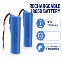 Batterie au lithium polymère MinYu 18650 2000mAh 3.7v, capacité 1s1p, pour instrument de beauté, haut-parleur intelligent, batterie en pack souple