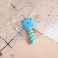 Enrouleur de câble protecteur, fil avec des animaux mignons, bande dessinée, Mini couvercle en Silicone, chargement