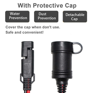 ที่ชาร์จในรถยนต์ 12-24V 2 พอร์ต USB พร้อมสายทองแดงและสายต่อ SAE ยาว 6 ฟุต สำหรับรถยนต์ - Product Image 6