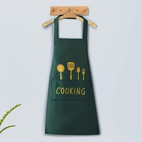 Personalisierte Kochschürze aus Polyester-PVC für Damen und Herren, wasserdicht, für Restaurant, Koch, Café, mit Taschen