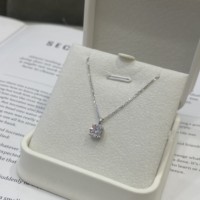 Collier pendentif classique à 4 griffes avec diamant solitaire certifié IGI, cultivé en laboratoire, en or blanc 14K 18K, taille ronde, bijoux fins pour femme