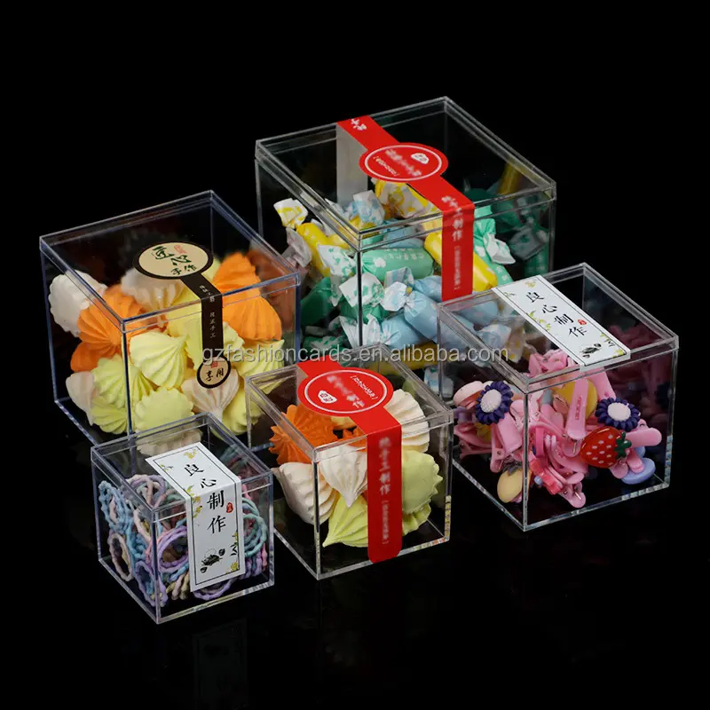 मेहमानों के लिए थोक सरल पारदर्शी प्लास्टिक विवाह उपहार पैकिंग बॉक्स कैंडी बॉक्स चॉकलेट बॉक्स