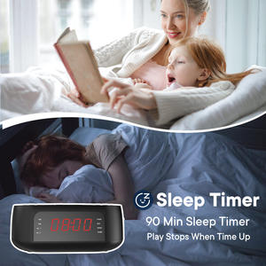 Lecteur <span class=keywords><strong>CD</strong></span> DVD portable BT avec télécommande, écran LCD, horloge, <span class=keywords><strong>MP3</strong></span>, Walkman, lecteur de disque USB, radio FM, port AUX, stéréo, charge USB pour téléphone - Product Image 4