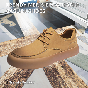 Nouveauté Chaussures décontractées pour hommes avec semelle intérieure en caoutchouc respirant version coréenne Design tendance automne - Product Image 2