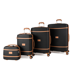 Unisex Sky Blue Multiple Color ABS Luggage Set Durable 4 PCS USB Type-C Charging Port Cosmetic Bag Travel Business Wholesale