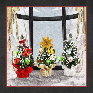 New Small <b>Tabletop</b> Eco-Friendly Artificial <b>Christmas</b> <b>Tree</b> with Standing Base for Creating <b>Christmas</b> Atmosphere and Ornaments - Product Image 3