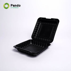 Boîtes à lunch réutilisables pour restaurant, en plastique de qualité alimentaire, compatibles micro-ondes, avec 3 compartiments, pour emporter - Product Image 4