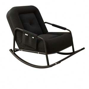 Chaise longue inclinable moderne pour salon - Corduroy et métal, confortable, réglable, pour une personne, mobilier domestique - Product Image 4