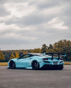 Nouveau kit carrosserie F8 style LB en fibre de carbone : lèvre avant, jupes latérales, diffuseur, spoiler, extension d'ailes auto-adhésives - Product Image 4