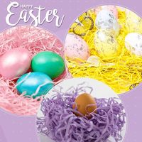 Déchets de papier raphia multicolores et brins de confettis froissés pour l'emballage cadeau DIY et le remplissage de paniers