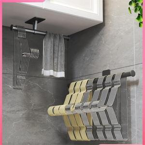 Tendedero de pared con barra única rectangular y ganchos multifuncionales para uso doméstico - Product Image 5