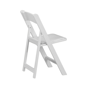 Sunzo Outdoor <strong>White</strong> Colors Wedding Banquet Event Foldable Plastic Resin <strong>Folding</strong> <strong>Chairs</strong> - Product Image 2
