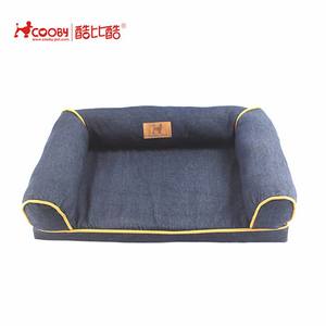 Großhandel Custom Large Recta ngle Pet Cat Bett Atmungsaktives Hundes ofa Bett Gestreift Dual Use-Doppelseitiges Hunden est Katzen nest Zubehör - Product Image 1