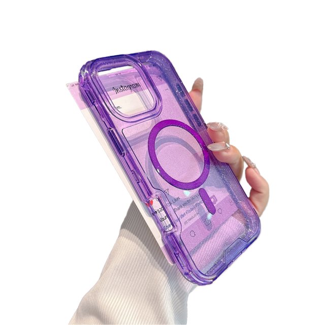 Ladies Glitter Mobile Phone Case for  I Phone 17 16 15 14 13 Pro Max 12 11 Shockproof Magnetic Trending Fashion Back Cover