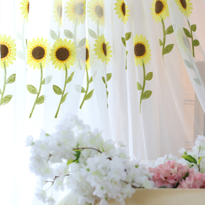 Innermor Customized Sunshine Floral Transparent 3D Tulle <strong>Voile</strong> Curtains <strong>for</strong> Bedroom Living Room Kitchen <strong>Windows</strong> - Product Image 3