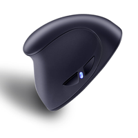 Mouse Vertikal Nirkabel 2.4G Generasi Ketiga untuk Tangan Kiri, Pengisian Daya, Antarmuka USB, Pelacakan Optik, 6 Tombol, Bahan ABS, Tersedia
