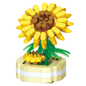 Flores Suculentas de Plástico, Plantas en Maceta, Juguete Educativo, 40 Piezas de Bloques de Construcción, Rompecabezas para Niños, Adornos de Ensamblaje, Regalos - Product Image 5