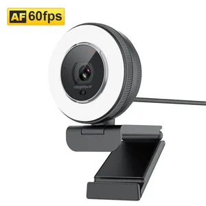 4 Mega pixel digital camera webcam wide angle 60fps 2K Ring lights webcam 1080P zoom conference camera