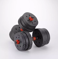 Vente en gros d'haltères bon marché 6 en 1 Kettlebell haltères réglables 50kg en ciment pour la salle de sport à domicile