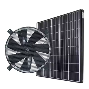 Ventilador <span class=keywords><strong>Solar</strong></span> Inteligente con Motor DC sin Escobillas de 40W, Electrodoméstico para Circulación de Aire, Aspas de 12'', Montaje Ajustable, Cable de 10m - Product Image 1