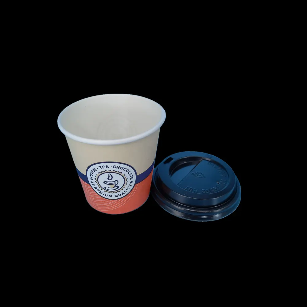 Одноразовые кофейные чашки с крышкой, 10 унций, с принтом на заказ