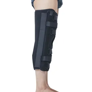 2022best price Full Leg Support Brace,Aluminum alloy Splint and Postoperative & Injury Straight Knee 3-Panel Knee Immobilizer