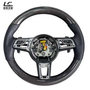 Cuero de Fibra de Carbono para Volante, Color Personalizado, Diseño de 3 Radios para Autos <span class=keywords><strong>Porsche</strong></span> Panamera, Macan, Cayenne, 718, 918, 911 - Product Image 2