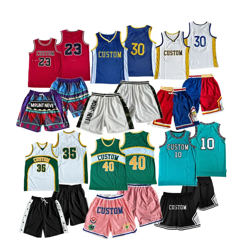 Custom Latest Men's Vintage Jersey Basketball with Mens Zippers Pockets Basketball Wear Sets Customized Team Name Sportswear