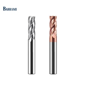 Fraise à dégrossir en acier au tungstène 60 HRC, 3 dents, revêtement nano, profil Bull Nose, outil CNC - Product Image 1